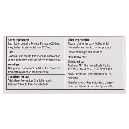 Ferro Tab 200mg 60 Tablets