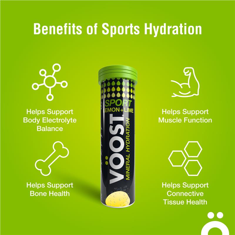 Voost Sport Lemon &amp; Lime Sủi Bọt 10 Viên 