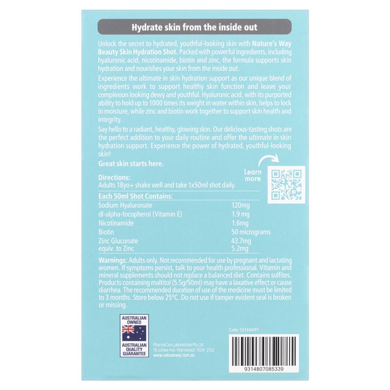 Nature's Way Beauty Skin Hydration Shot 10 x 50ml 