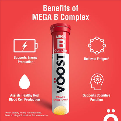Voost Mega B Complex Effervescent Tablets 20 Pack