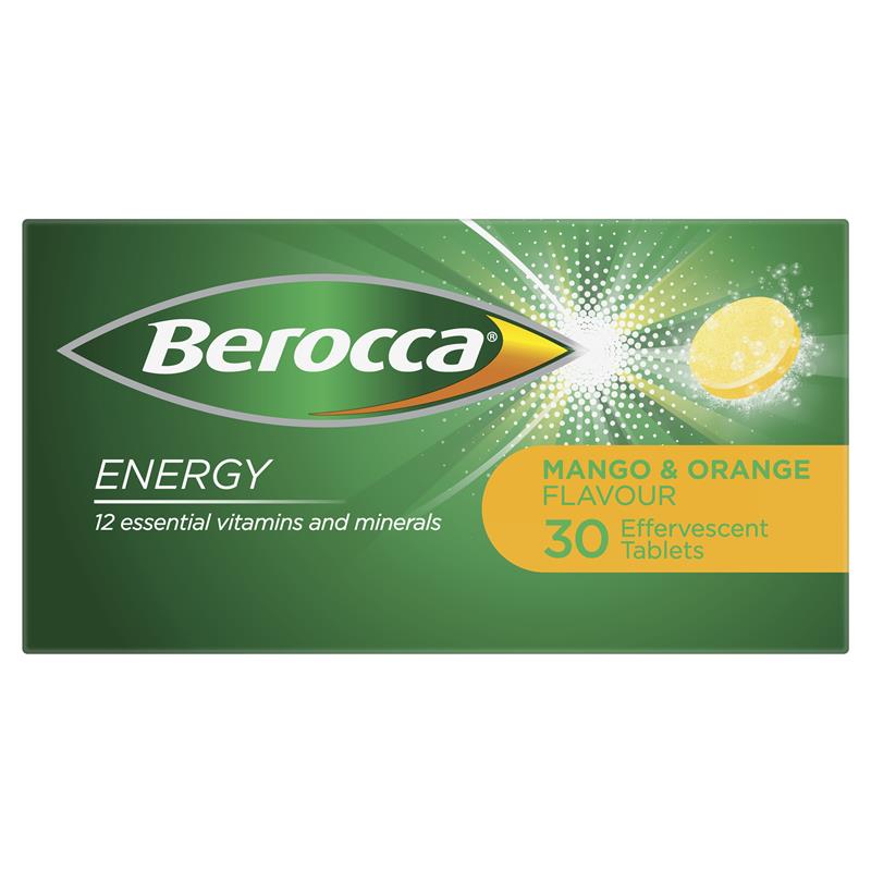Berocca Energy 芒果橙味泡腾片 30 片