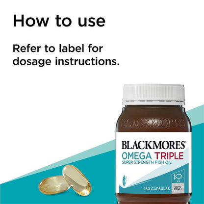 Blackmores Omega 三重高强度鱼油 150 粒胶囊