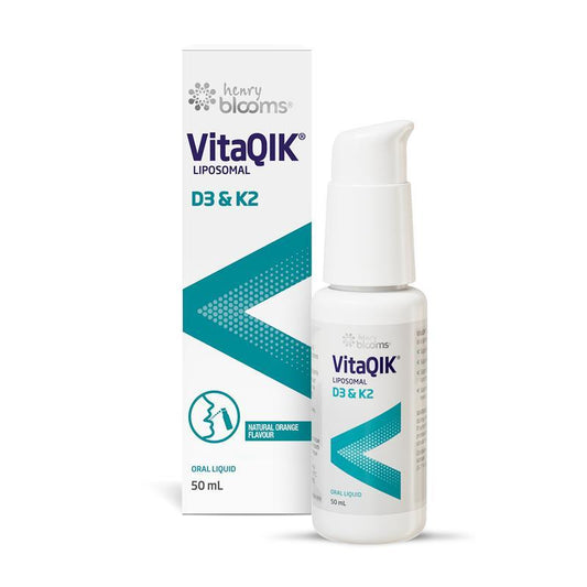 Henry Blooms VitaQIK Vitamin D3 &amp; K2 dạng xịt uống 50ml 