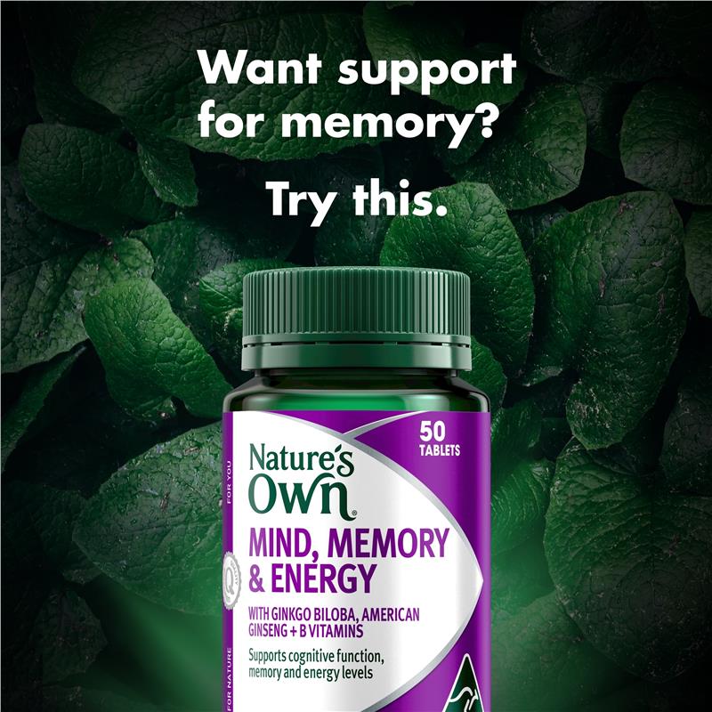 Nature's Own Mind Memory &amp; Energy 50 viên 