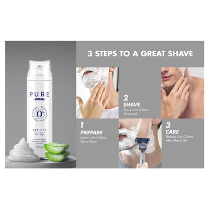 Bọt cạo râu Gillette Pure Sensitive 245g 