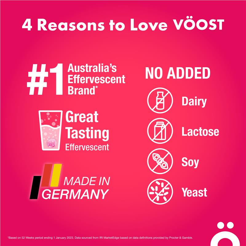 Voost Energy Raspberry Effervescent Tablets 20 Pack