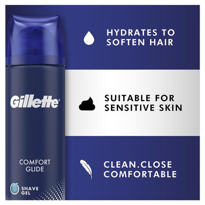Gel cạo râu Gillette Comfort Glide 195g 