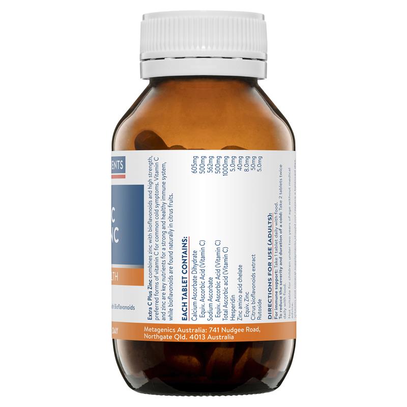 Ethical Nutrients Extra C Plus Zinc 60 Tablets