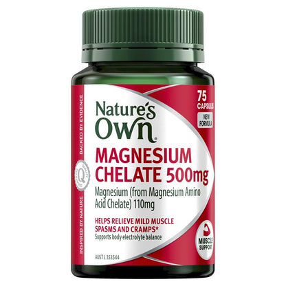Nature's Own Magnesium Chelate 500Mg 75 Capsules