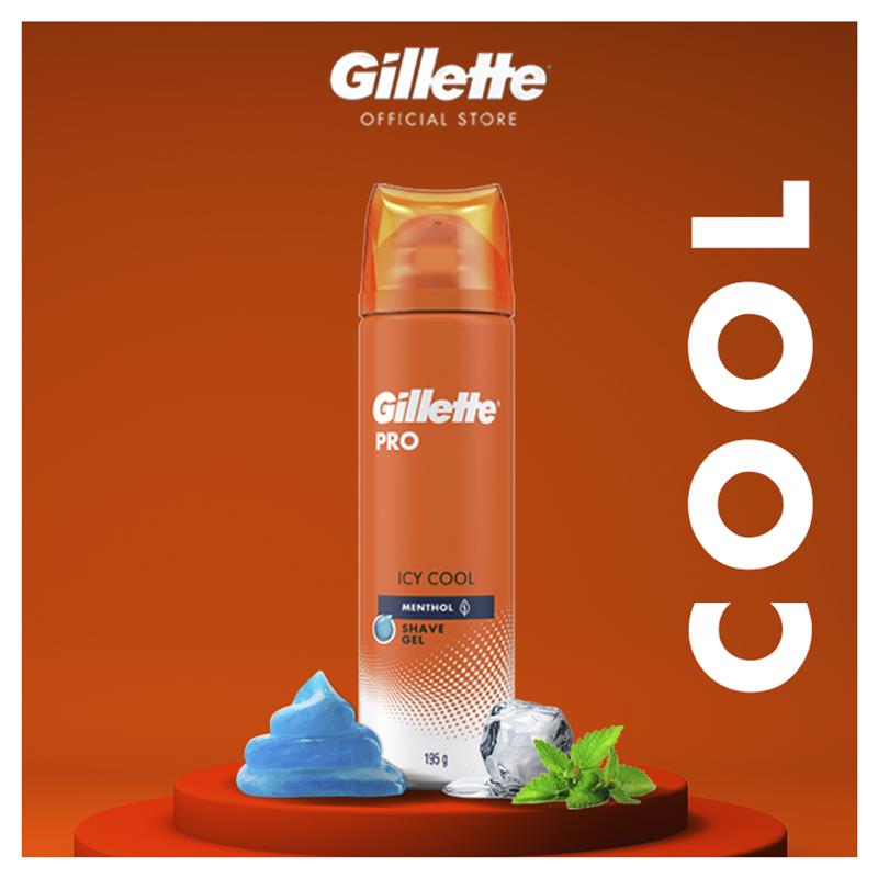 Gel cạo râu Gillette Pro Icy Cool 195g 
