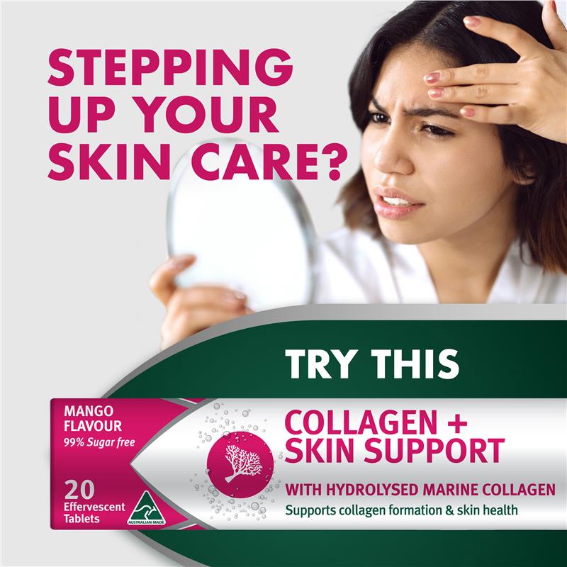 Viên sủi Nature's Own Collagen + Skin Support 20 viên 