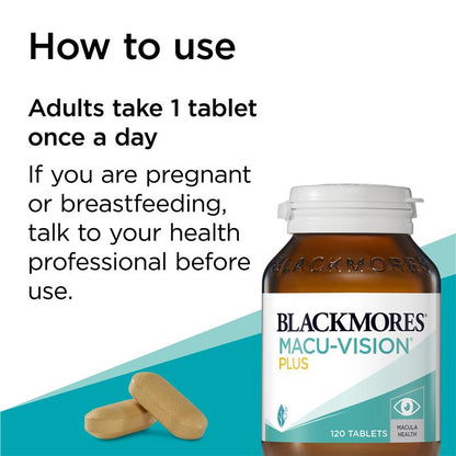 Blackmores Macu Vision Plus 眼部护理维生素 120 片