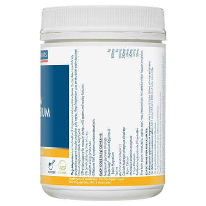 Ethical Nutrients Mega Magnesium 450g Bột Cam Quýt 