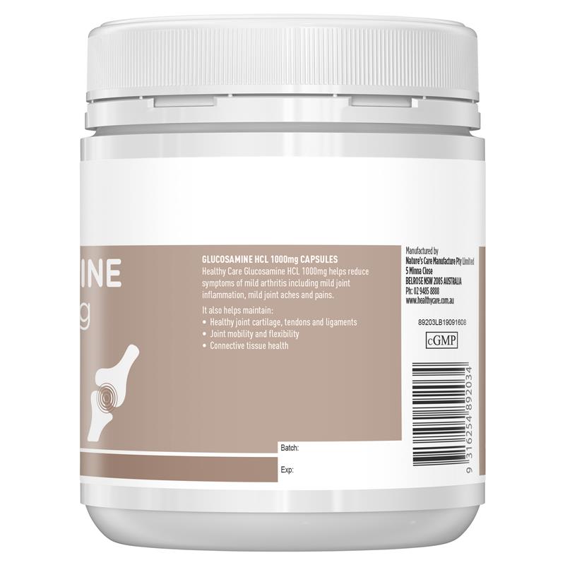 Healthy Care Glucosamine HCL 1000mg 200 Capsules