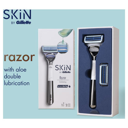 Dao cạo râu Gillette Skin Aloe Vera + 2 lưỡi dao thay thế 