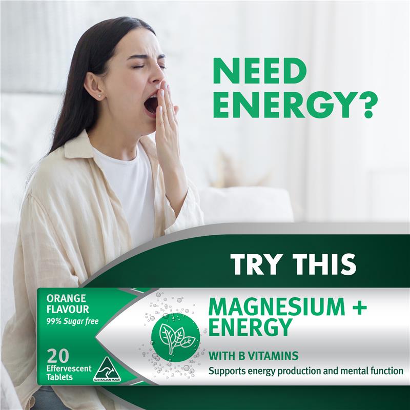 Viên sủi bổ sung Magiê + Năng lượng Nature's Own 20 viên 
