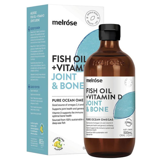 Dầu cá Melrose Omega + Vitamin D cho xương khớp 500ml 
