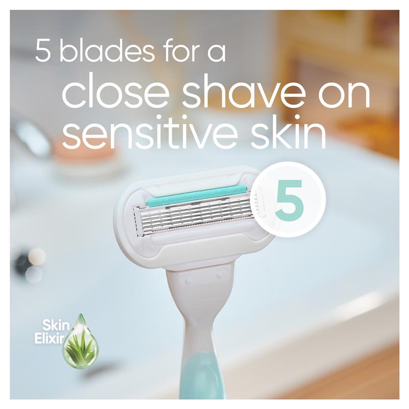 Tay cầm dao cạo Gillette Venus Deluxe Smooth Sensitive + 2 lưỡi dao thay thế 