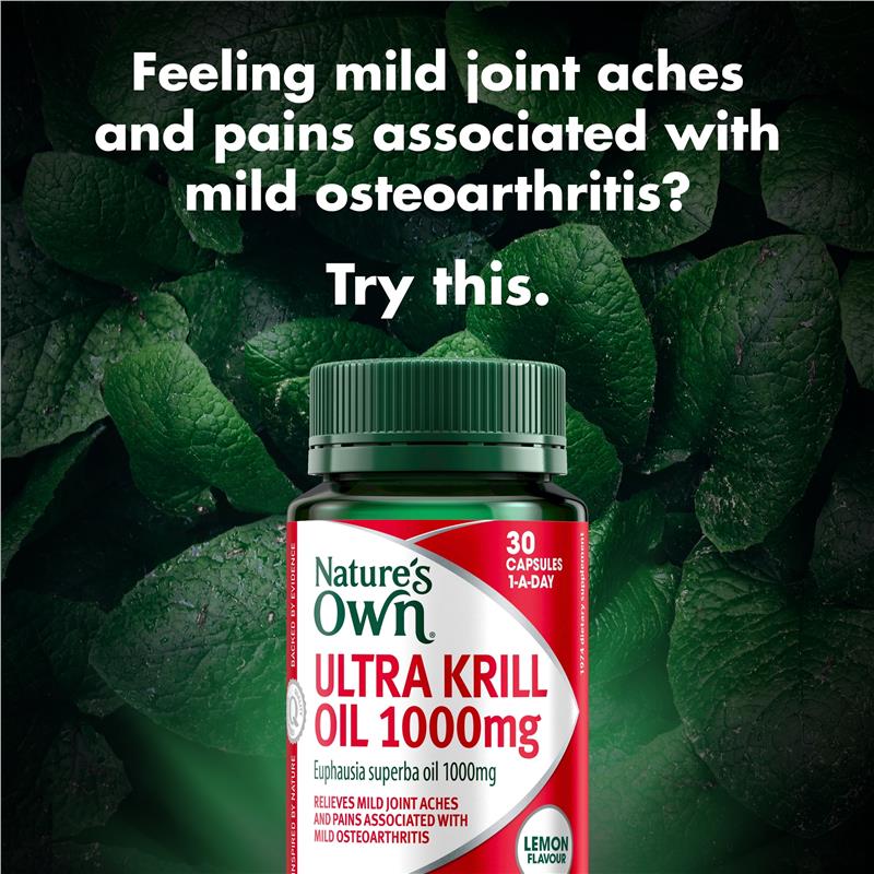 Dầu nhuyễn thể Nature's Own Ultra Krill Oil 1000mg Omega 3 30 viên nang 