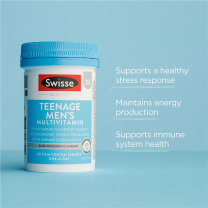Swisse Teenage Ultivite Men's Multivitamin 60 viên 