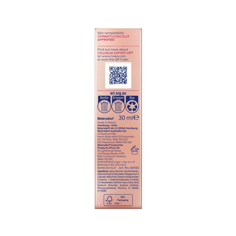 Nivea Cellular Expert Lift Bakuchiol 3-Zone Lifting Serum 30ml