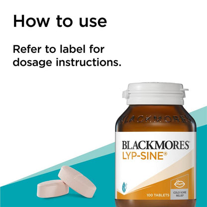 Blackmores Lyp-Sine 唇疱疹缓解维生素 100 片