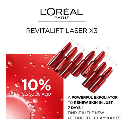 L'Oreal Paris Revitalift Laser Renew Resurfacing Glycolic Ampoules 1.3ml x 7