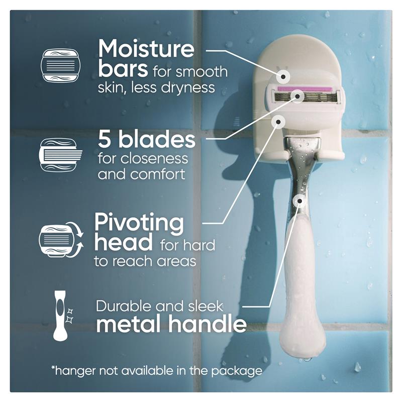 Dao cạo râu Gillette Venus Comfort Glide Sugarberry Platinum + 2 lưỡi dao thay thế 