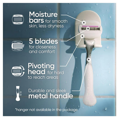 Dao cạo râu Gillette Venus Comfort Glide Sugarberry Platinum + 2 lưỡi dao thay thế 