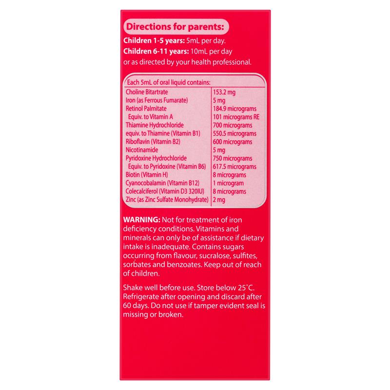 Nature's Way Kids Smart Liquid Multi + Iron 200ml 