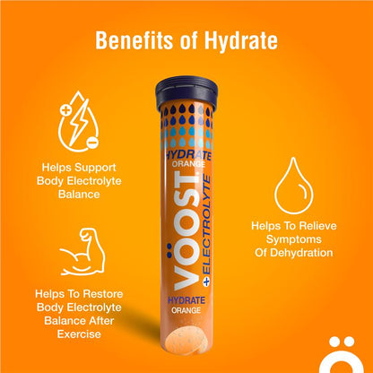 Voost Hydrate Orange Effervescent Tablets 60 Pack Exclusive Size