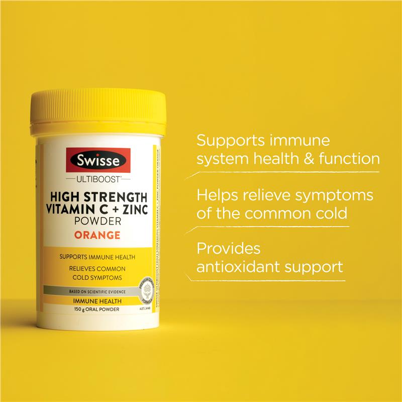Swisse Vitamin C + Zinc Powder Orange 150g