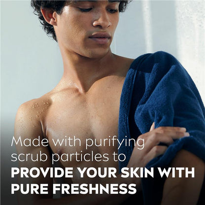 NIVEA MEN Pure Impact 3-IN-1 Shower Gel Body Wash 500ml