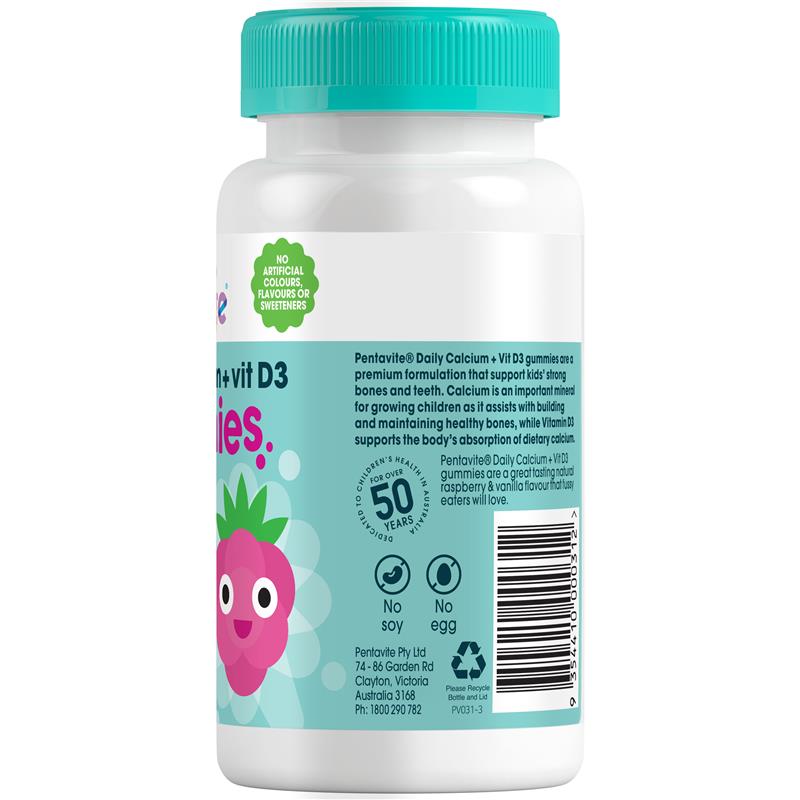 Kẹo dẻo Pentavite Daily Calcium + Vit D3 60 viên 