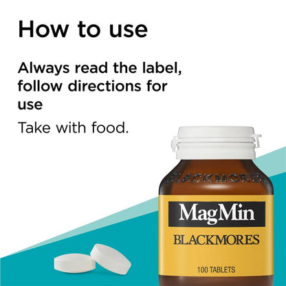 Blackmores MagMin Magnesium Muscle Health 100 Tablets