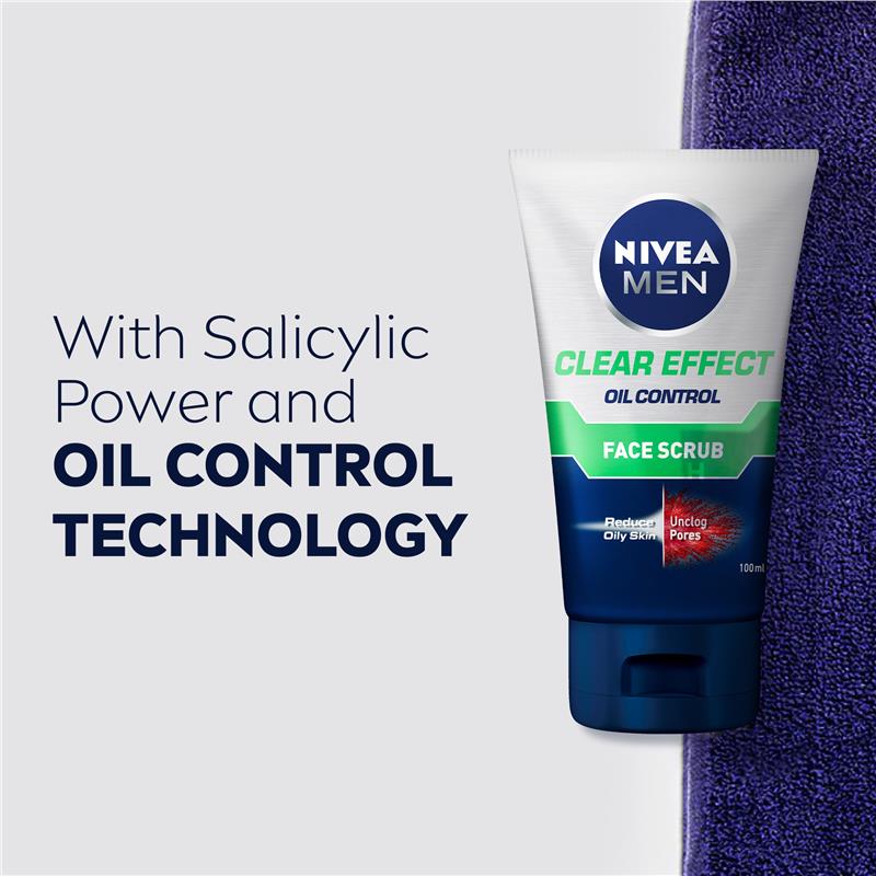 NIVEA MEN Clear Effect Acne Defense Face Scrub 100ml