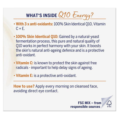 NIVEA Q10 Power + Vitamin C Energy Face Moisturiser SPF15 50ml