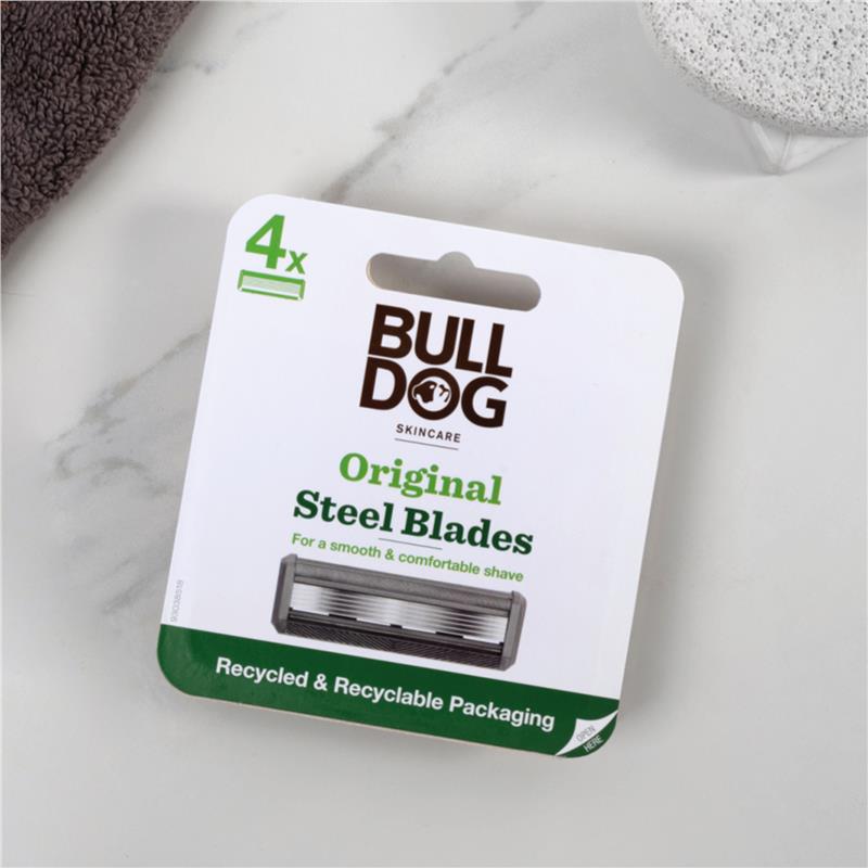 Bulldog 原装钢刀片 4 片装