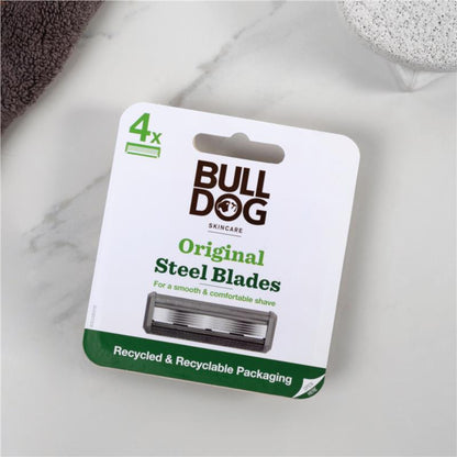 Bulldog 原装钢刀片 4 片装