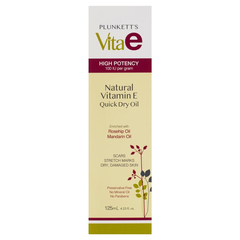 Plunkett's Vita E Natural Vitamin E Quick Dry Oil 125ml
