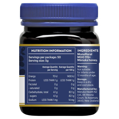 Manuka Health MGO115+ UMF6 Manuka Honey 250g
