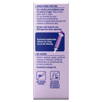 Ostelin 维生素 D 1000IU 液体 - D3 促进骨骼健康 + 免疫支持 - 50 毫升