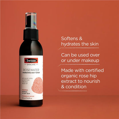 Swisse Skincare Rosewater Hydrating Mist Toner 125ml