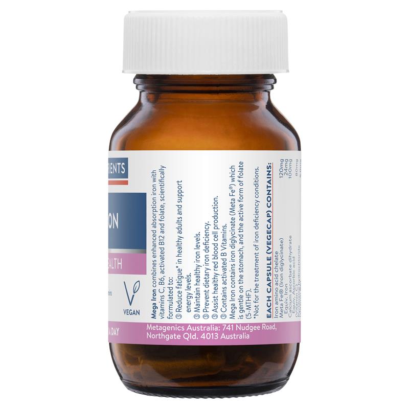 Ethical Nutrients Mega Iron với Vitamin B hoạt hóa 30 viên nang 
