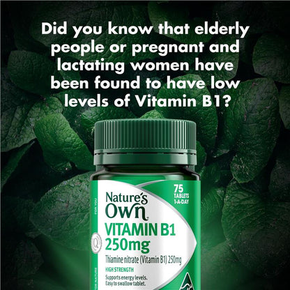Vitamin B1 cường độ cao của Nature's Own 250mg 75 viên 