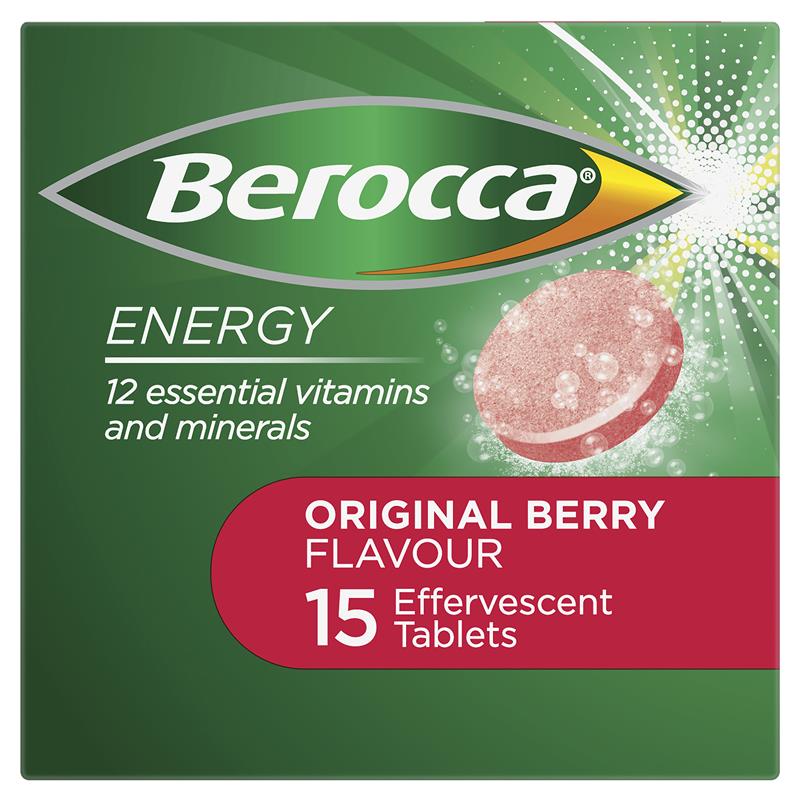 Berocca Energy Original Berry 15 Effervescent Tablets