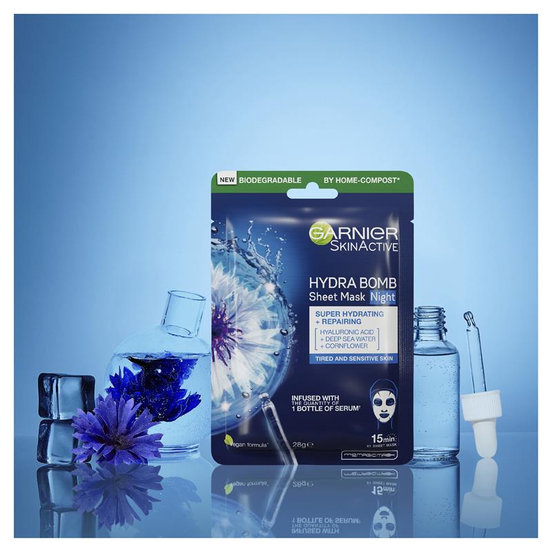 Mặt nạ ngủ Garnier Hydra Bomb Hyaluronic Acid 
