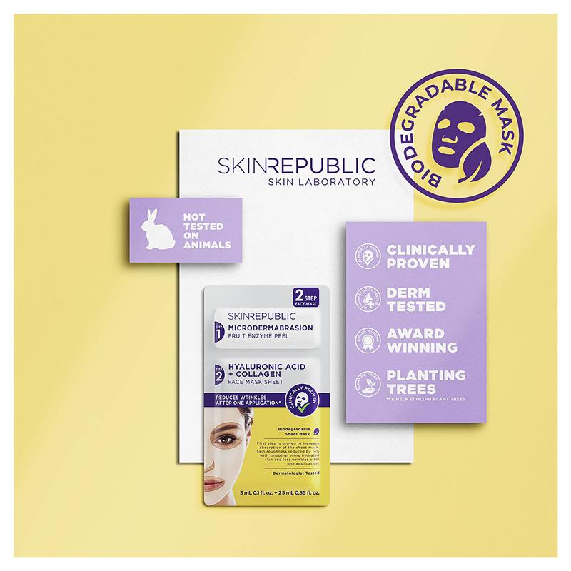 Skin Republic 两步透明质酸和胶原蛋白面膜