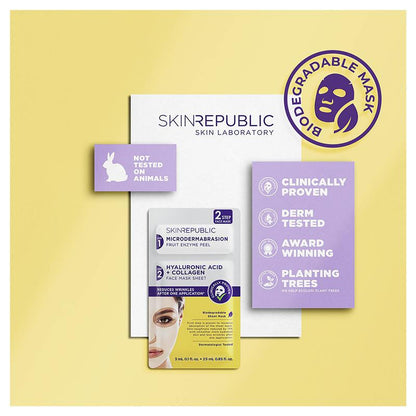 Skin Republic Two Step Hyaluronic Acid and Collagen Face Mask