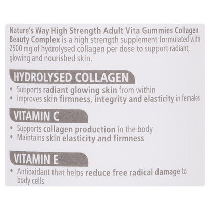 Nature's Way Adult Vita Gummies Sugar Free Collagen cường độ cao 50 viên 